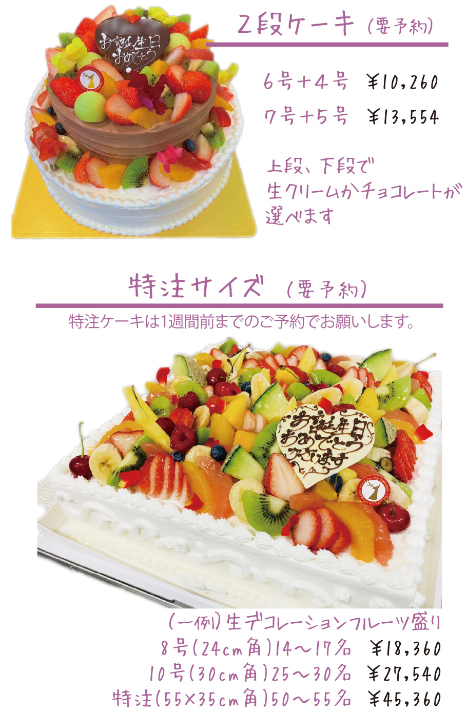 デコレーションケーキ大型